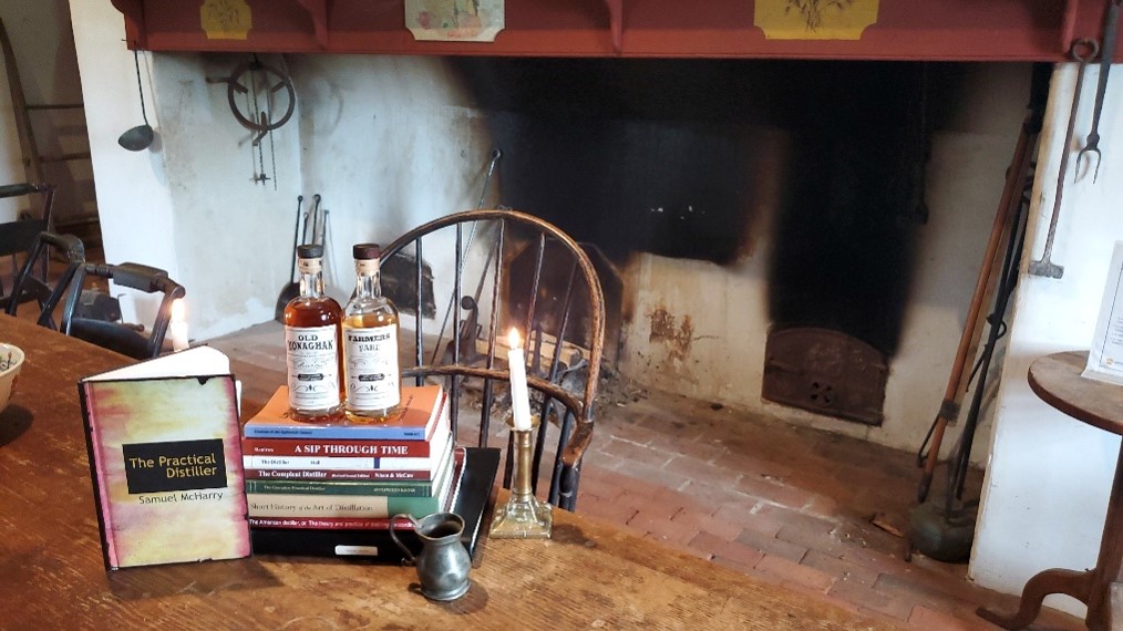 table with books